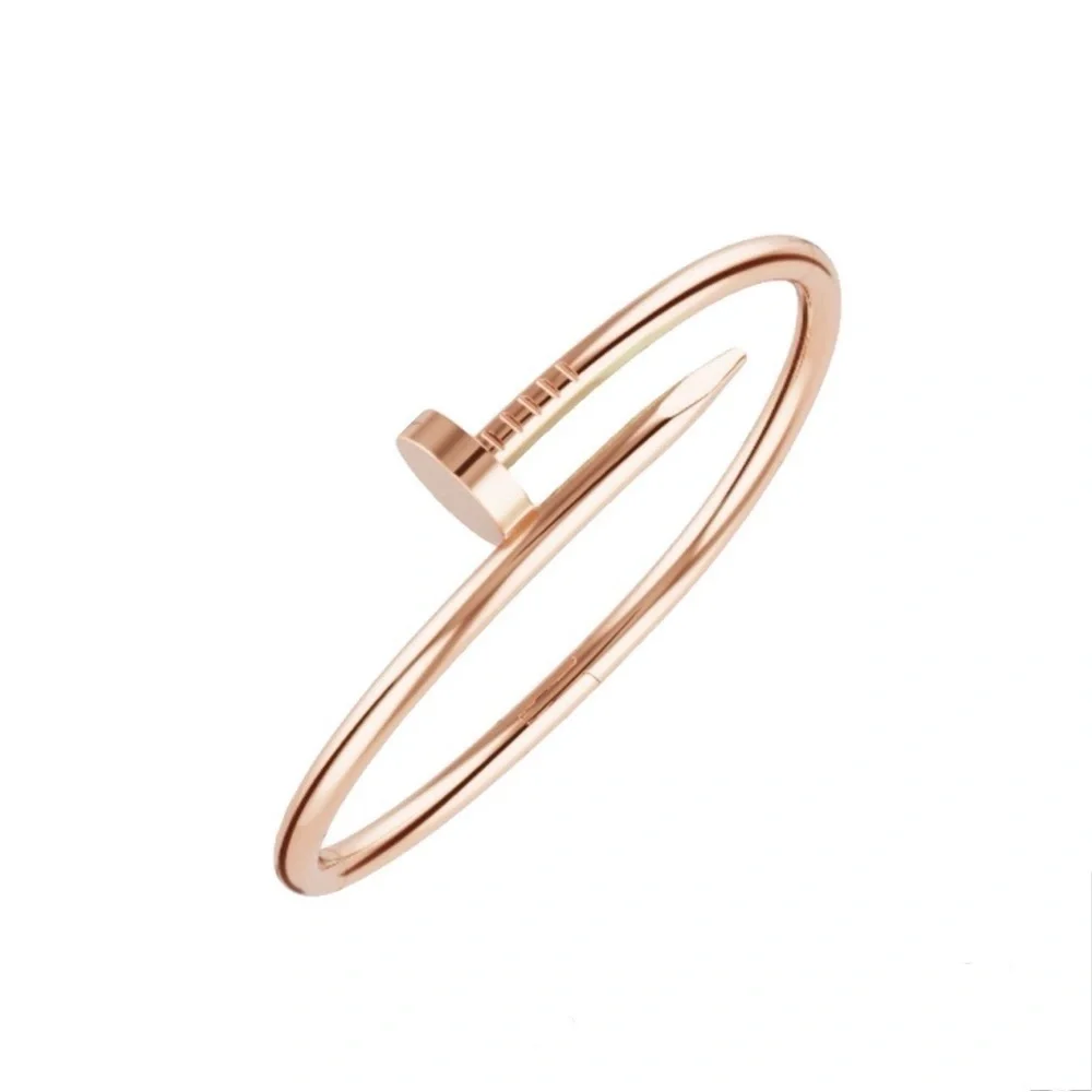 Generic Nail Cuff Bangle Bracelet in Rose Gold